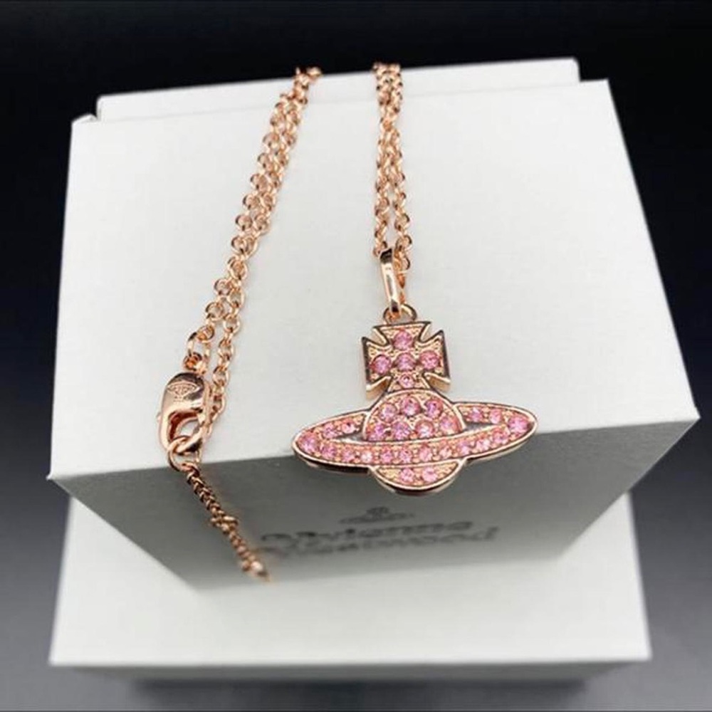Vivienne Westwood Pink Saturn Pendant